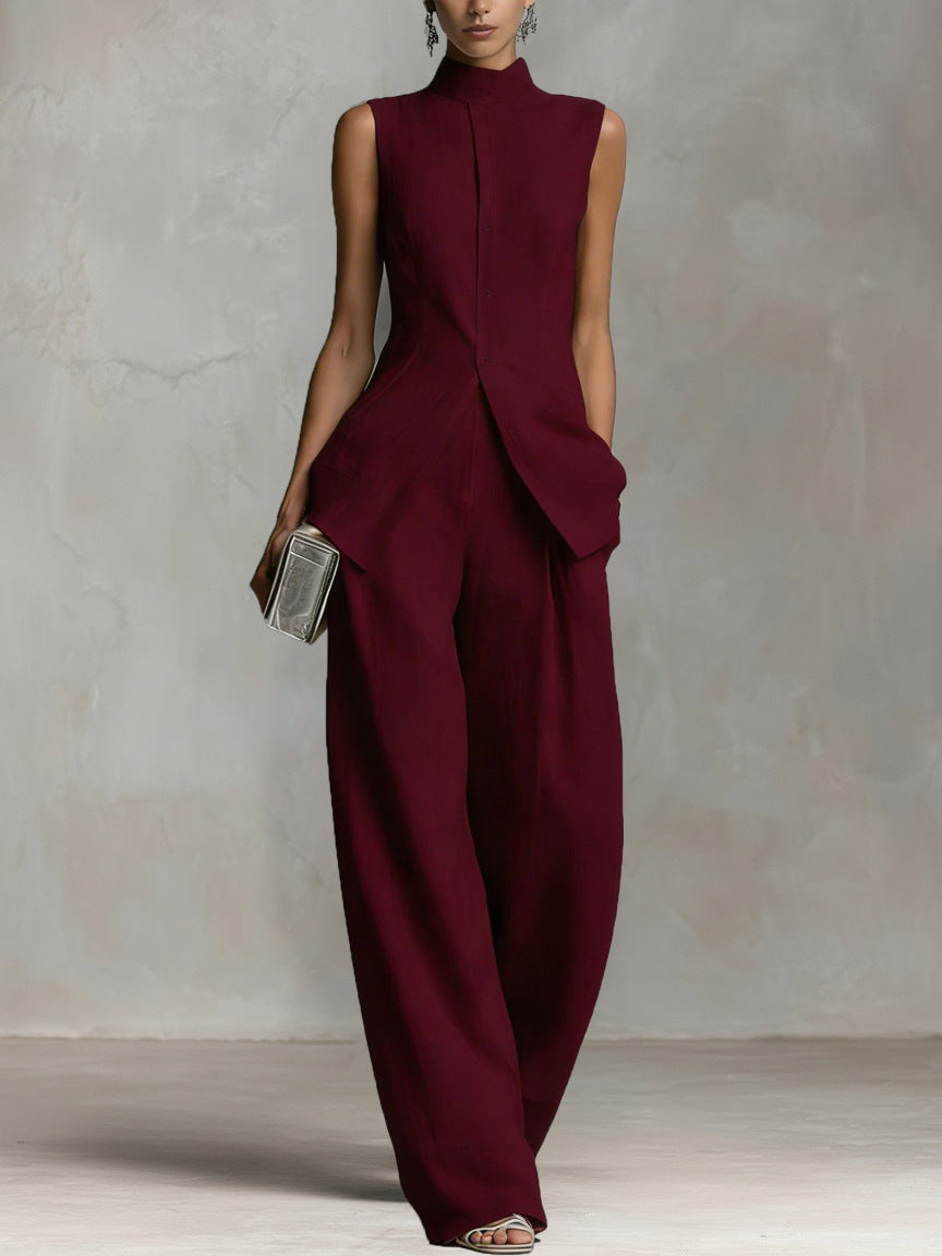 Ivory High-Neck Two-Piece Set